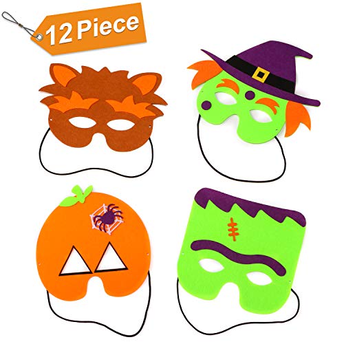 CPPSLE Halloween Mask Craft Kits- Masks and Cuffs Kit With Stickers ...